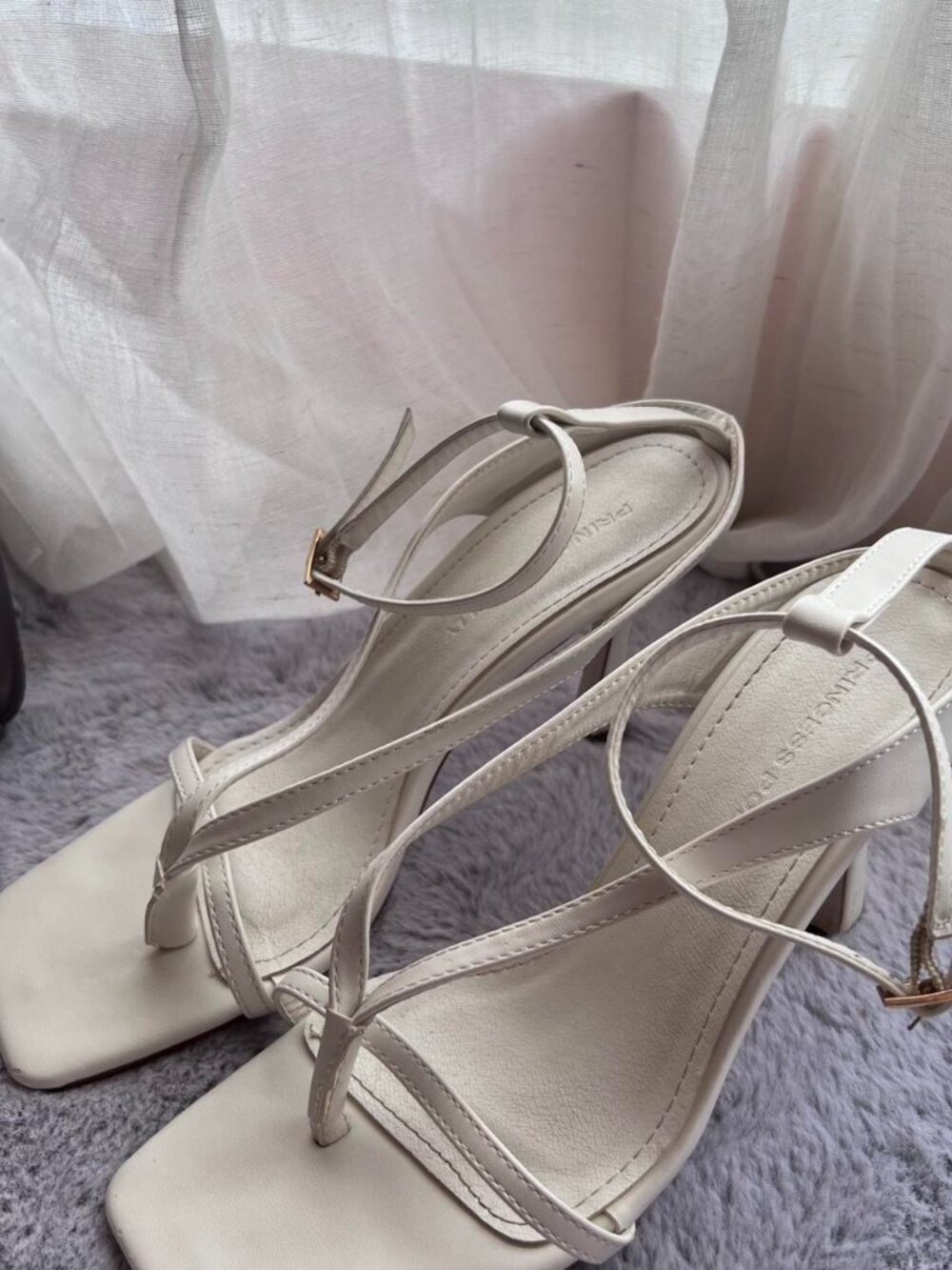 Princess Polly Women's White and Cream Sandals
